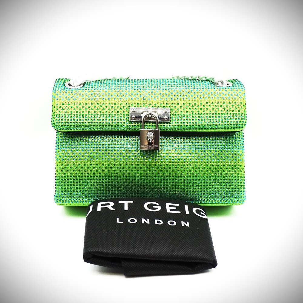 KURT GEIGER Mini Brixton Crossbody Bag in Open Green Color - Picture 3 of 11